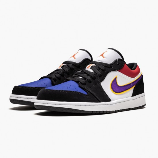 AJ 1 Low Lakers Top 3 Black/Field Purple/White CJ9216-051