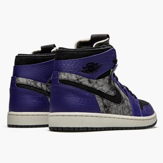 AJ 1 High Zoom Air CMFT Bayou Boys Court Purple/Black Electric/Green DC2133-500