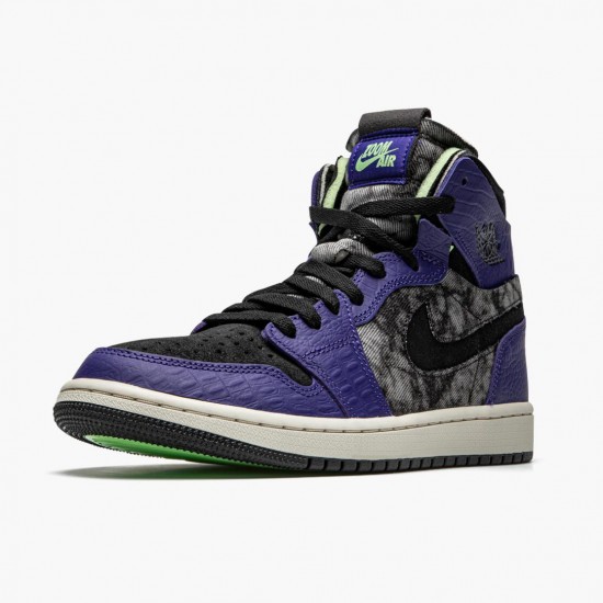 AJ 1 High Zoom Air CMFT Bayou Boys Court Purple/Black Electric/Green DC2133-500