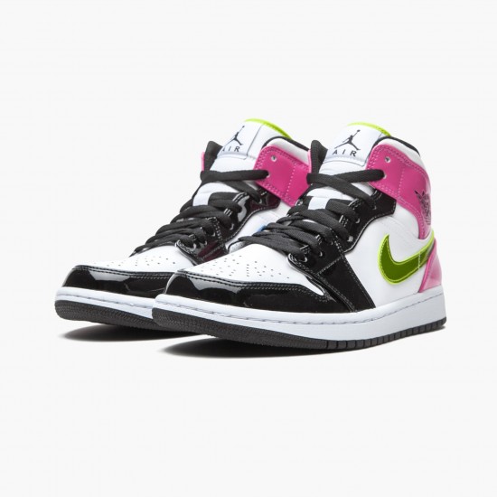 AJ 1 Mid White Black Cyber Pink White/Black/Cyber Pink CZ9834-100