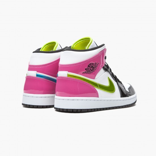 AJ 1 Mid White Black Cyber Pink White/Black/Cyber Pink CZ9834-100