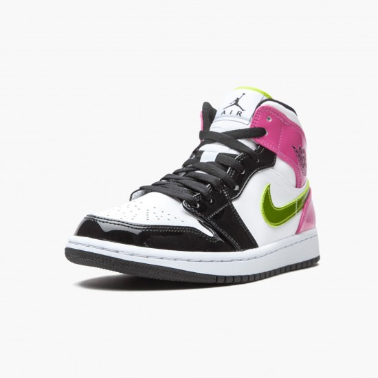 AJ 1 Mid White Black Cyber Pink White/Black/Cyber Pink CZ9834-100