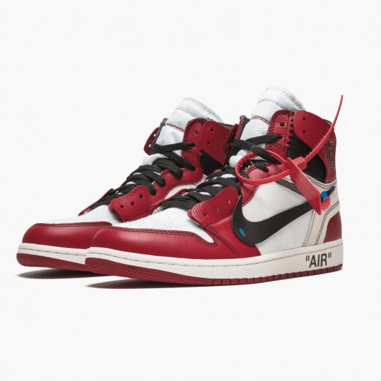 AJ 1 Retro High Off-White Chicago White/Black/Varsity Red AA3834-101