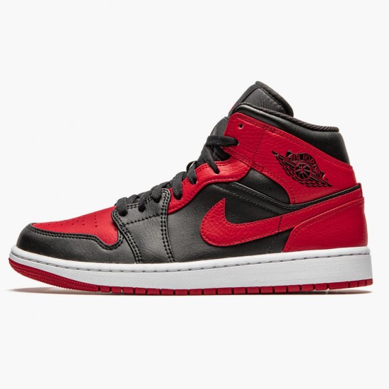 AJ 1 Mid Banned 2020 Black/University Red/Black Whi 554724-074