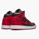 AJ 1 Mid Banned 2020 Black/University Red/Black Whi 554724-074