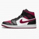 AJ 1 Mid Bred Toe Black/Gym Red/White 554724-066