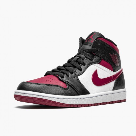 AJ 1 Mid Bred Toe Black/Gym Red/White 554724-066