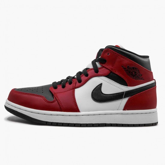 AJ 1 Mid Chicago Black Toe Black/Gym Red/White 554724-069