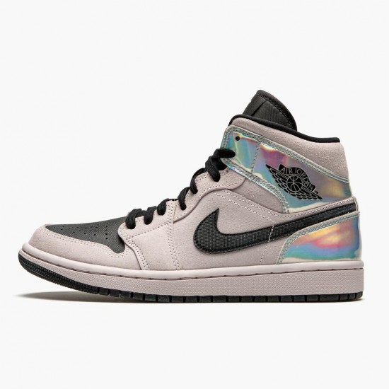 AJ 1 Mid Dirty Powder Iridescent Barely Rose/Black/Multi BQ6472-602