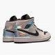 AJ 1 Mid Dirty Powder Iridescent Barely Rose/Black/Multi BQ6472-602