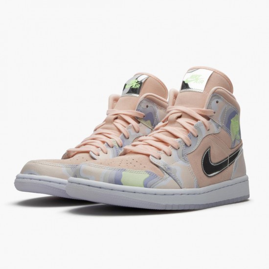 AJ 1 Mid SE P(Her)spectate Washed Coral Chrome Washed Coral/Chrome/Light Whistle CW6008-600