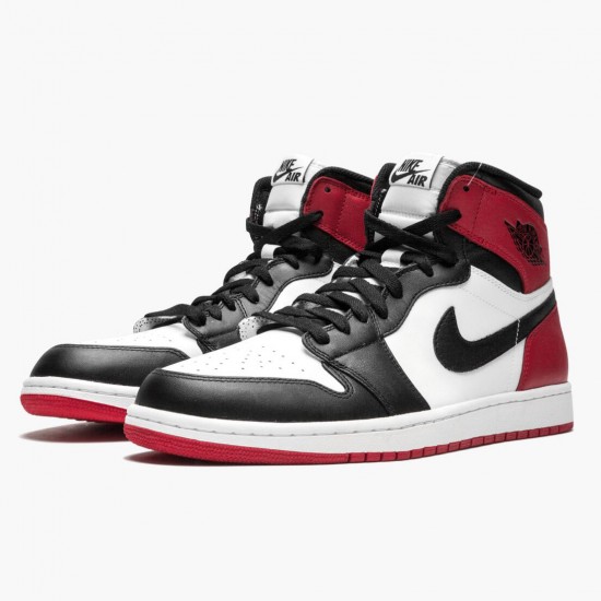 AJ 1 Retro High Black Toe White/Black/Gym Red 555088-184