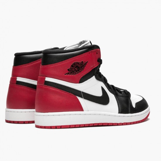 AJ 1 Retro High Black Toe White/Black/Gym Red 555088-184