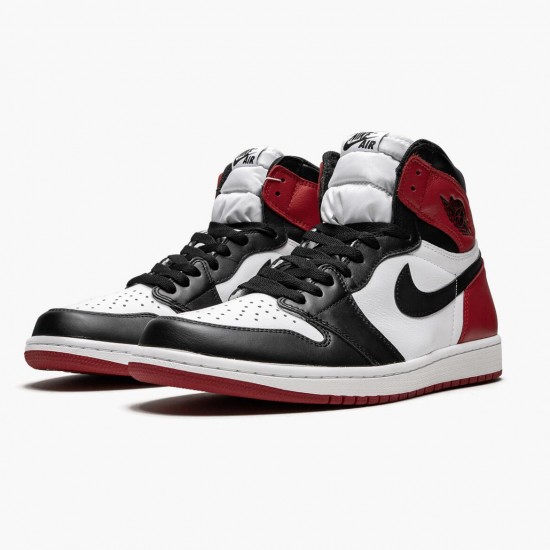 AJ 1 Retro High OG Black Toe White/Black/Varsity Red 555088-125