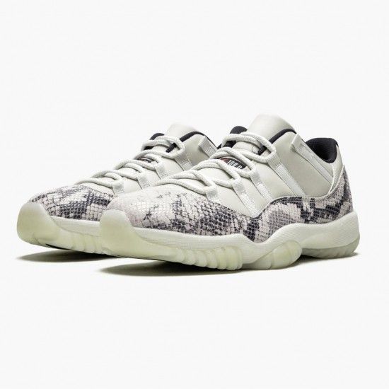 AJ 11 Retro Low Snake Light Bone Light Bone/Smoke Grey/White Bl Black CD6846-002