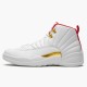 AJ 12 Retro FIBA White/University Red/Metallic 130690-107