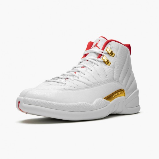 AJ 12 Retro FIBA White/University Red/Metallic 130690-107