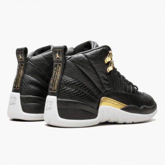 AJ 12 Retro Reptile Black/Metallic Gold/White AO6068-007