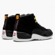 AJ 12 Retro Reverse Taxi Black/Gold White 130690-017