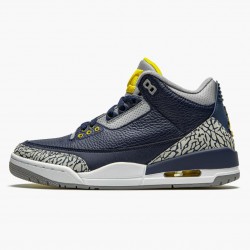 AJ 3 Retro Michigan Black/University Gold Cement G AJ3-820064