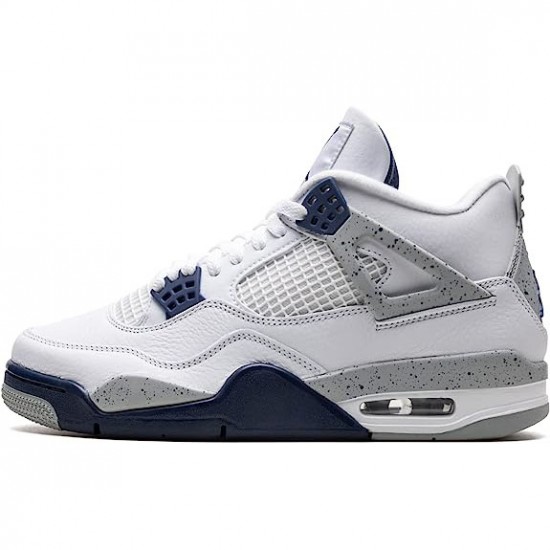 AJ 4 Midnight Navy White/Midnight Navy/Light Smoke Grey-Fire Red DH6927-140