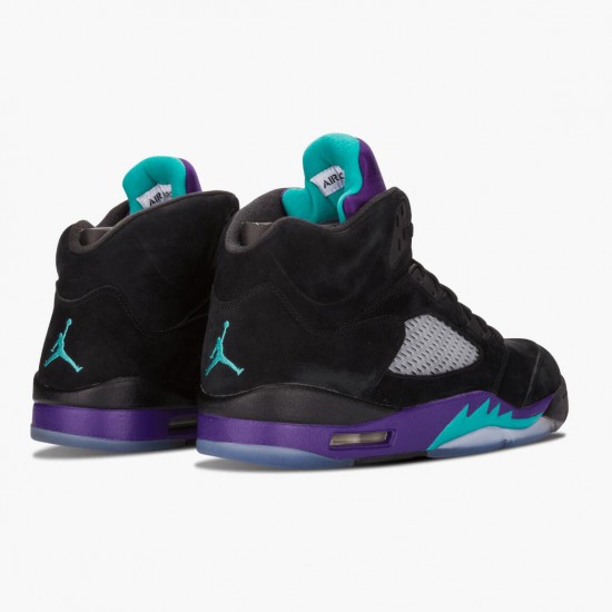 AJ 5 Retro Black Grape Black/New Emerald Grape Ice 136027-007