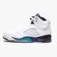 AJ 5 Retro Grape White/New Emerald Grp Ice Blk 136027-108