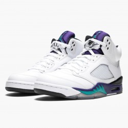 AJ 5 Retro Grape White/New Emerald Grp Ice Blk 136027-108