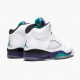 AJ 5 Retro Grape White/New Emerald Grp Ice Blk 136027-108