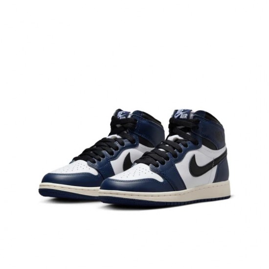 Shop Air Jordan 1 Retro High OG Midnight Navy GS AJ1 Sneakers FD1437-401 Sale