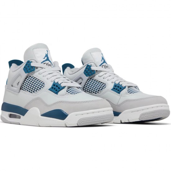 Shop Air Jordan 4 Retro Military Blue White 2024 FV5029 141 AJ4 Sneakers Free Shipping