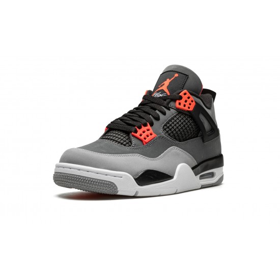 Air Jordan 4 Retro Infrared Grey Black Shoes DH6927 061