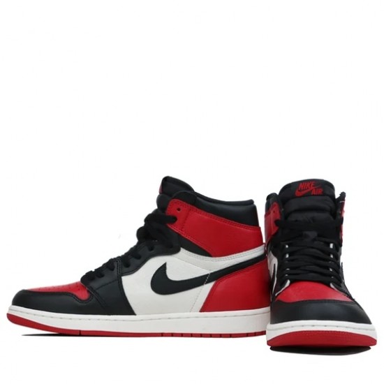 Air Jordan 1 Retro High Bred Toe Womens/Mens AJ1 Sneakers 555088-610