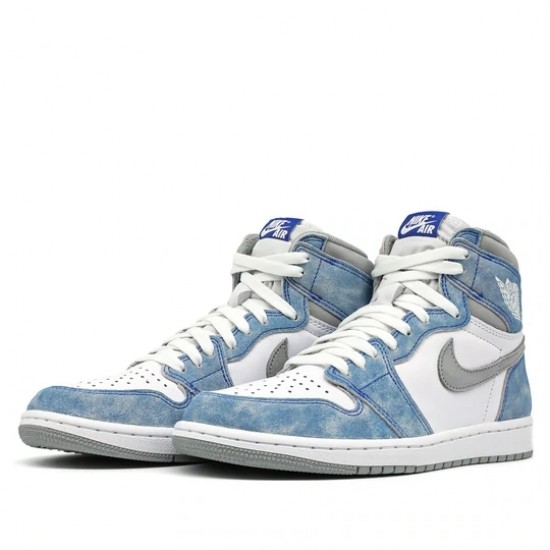 Air Jordan 1 Retro High Hyper Royal Smoke Grey Womens/Mens AJ1 Sneakers 555088-402