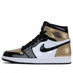 Air Jordan 1 Retro High NRG "Patent Gold Toe" Womens/Mens AJ1 Sneakers 861428-007