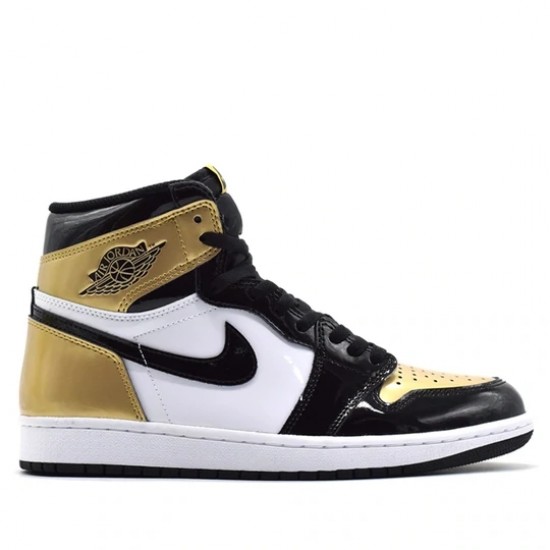 Air Jordan 1 Retro High NRG Patent Gold Toe Womens/Mens AJ1 Sneakers 861428-007