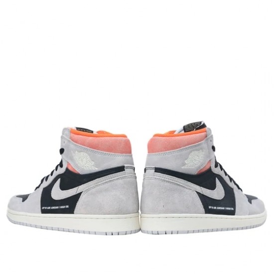 Air Jordan 1 Retro High Neutral Grey Hyper Crimson Mens/Womens AJ1 Sneakers 555088-018