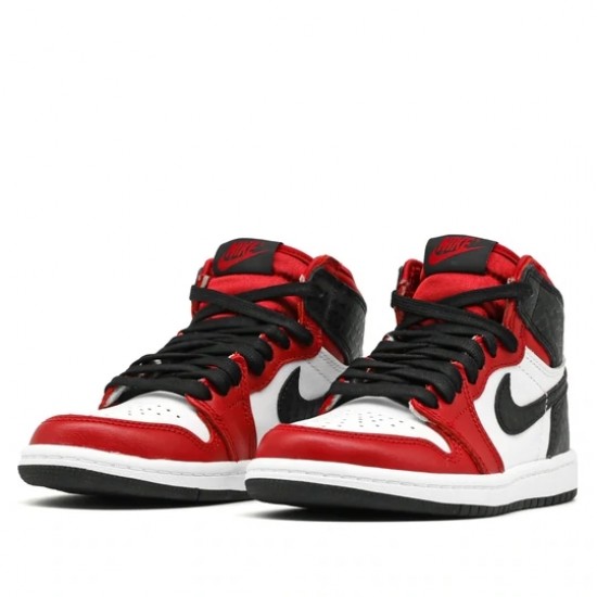 Air Jordan 1 Retro High Satin Snake Chicago Womens/Mens AJ1 Sneakers CD0461-601