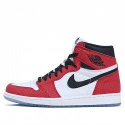 Air Jordan 1 Retro High "Spider-Man Origin Story" Womens/Mens AJ1 Sneakers 555088-602