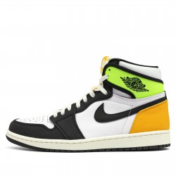 Air Jordan 1 Retro High "White Black Volt University Gold" Womens/Mens AJ1 Sneakers 555088-118