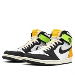 Air Jordan 1 Retro High "White Black Volt University Gold" Womens/Mens AJ1 Sneakers 555088-118