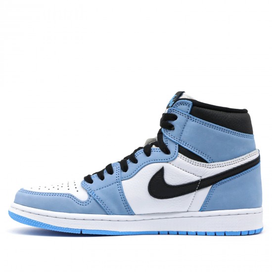 Air Jordan 1 Retro High White University Blue Black Womens/Mens AJ1 Sneakers 555088-134