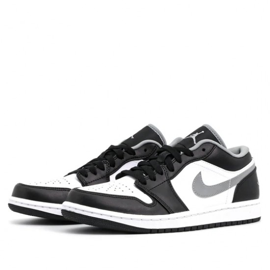 Air Jordan 1 Low Black White Grey Womens/Mens AJ1 Sneakers 553558-040