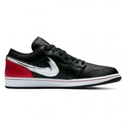 Air Jordan 1 Low "Brushstroke Swoosh Black" Womens/Mens AJ1 Sneakers DA4659-001