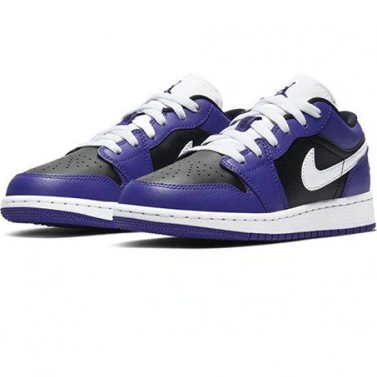 Air Jordan 1 Low Court Purple Black Womens/Mens AJ1 Sneakers 553560-501