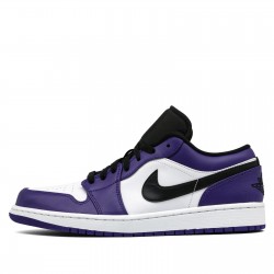 Air Jordan 1 Low "Court Purple White" Mens/Women AJ1 Sneakers 553558-500