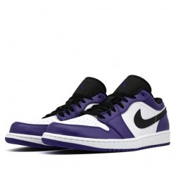 Air Jordan 1 Low "Court Purple White" Mens/Women AJ1 Sneakers 553558-500