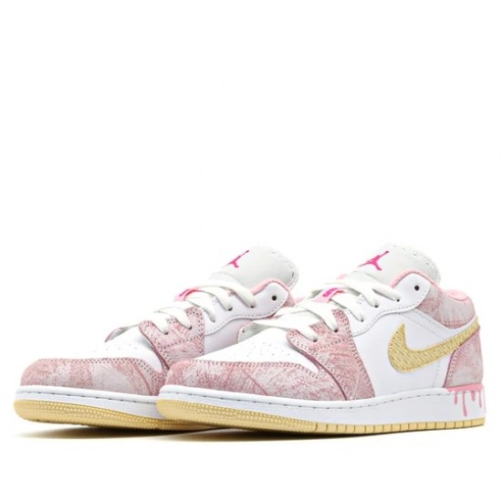 Air Jordan 1 Low Paint Drip Womens/Mens AJ1 Sneakers CW7104-601