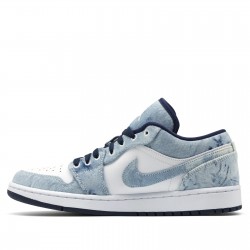 Air Jordan 1 Low "Washed Denim" Mens/Womens AJ1 Sneakers CZ8455-100