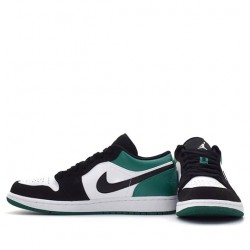 Air Jordan 1 Low "White Black Mystic Green" Mens/Women AJ1 Sneakers 553558-113